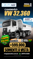 Caminhão Vw 32.360 8X4 21/22Caçamba Meia Cana 16M3 Semi