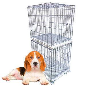 Canil Gaiola câes gatos Vertical 2 Lugares Cachorro Pet Shop banho e tosa modular