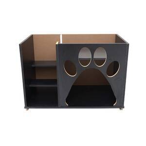Casa cama cachorro gato Pets com escada - Tedy Preto
