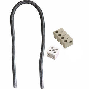 Kit Resistencia de nickel cromo 200W isoladores de porcelana