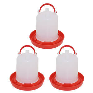 Kit com 3 Bebedouros de Plástico para Aves - 1 Litro