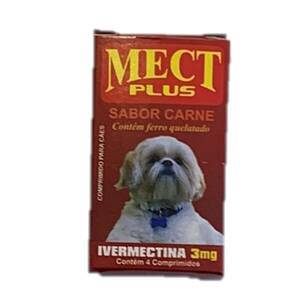 Mect Plus Ivermectina para cães 3mg-Sabor Carne