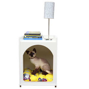 Mesa Cabeceira criado mudo Casa cachorro Gato Com Almofada- ARUK