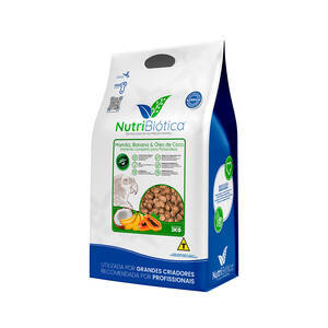 Ração Nutribiotica NATURE Mamao Banana e Oleo de Coco - 3KG
