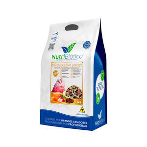 Ração Nutribiotica SUPER PREMIUM Cacatua Baixa Energia - 3KG