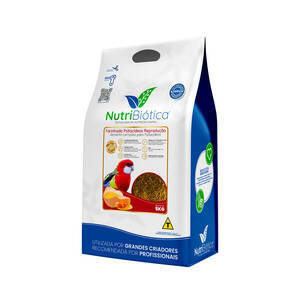 Ração Nutribiotica SUPER PREMIUM Farinhada Psitacídeos Reprodução - 5KG