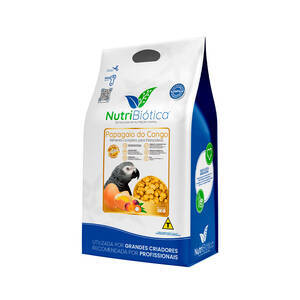 Ração Nutribiotica SUPER PREMIUM Papagaio do Congo - 3KG