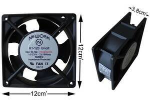 Ventilador cooler para chocadeiras com rolamento 120x120x38mm