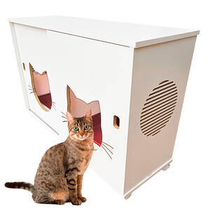 Armário Sanitário Duplo Banheiro Gatos