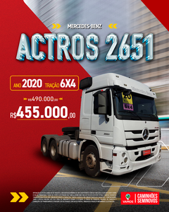 Caminhão Mercedes-Benz - Actros 2651 Ls - 2020