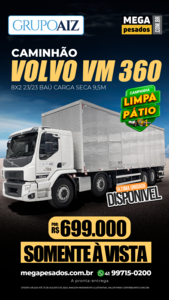 Caminhão Volvo Vm 360 Baú Carga Seca 9,5M