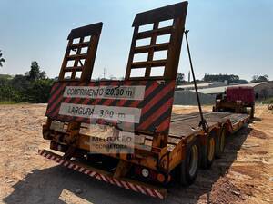 carreta prancha pastre ano 2008 3 eixos c20,5 m comp 3,0 larg 2 rampas