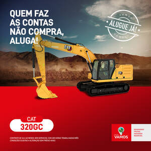 Alugue Escavadeira Caterpillar CAT 320GC - Usada Ano 2022