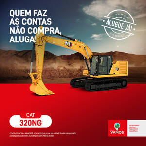 Alugue Escavadeira Caterpillar CAT 320NG - Usada Ano 2022