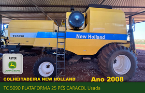 Colheitadeira New Holland Tc 5090 Pc 25 Pés Caracol