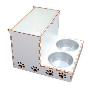 Comedouro Duplo Para Cachorro E Gato
