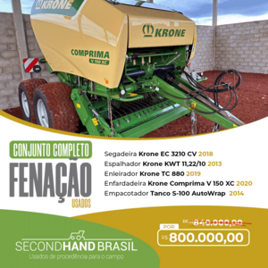 Conjunto Fenação/pré-Secado - Krone Usado