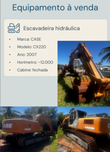 Escavadeira Cx220 Locação Ou Venda