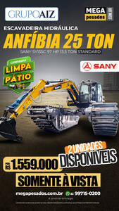 Escavadeira Hidráulica Anfíbia 25Ton Sany Sy135C Hp13,5