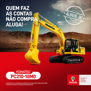 Alugue Escavadeira Hidráulica Komatsu PC 210 - Usada Ano 2022