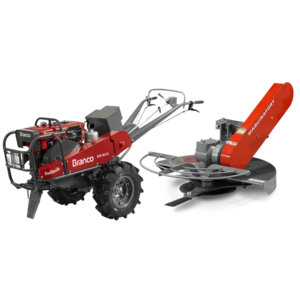 Micro Trator Branco Btd 18 De 18Hp E Roçadeira Frontal