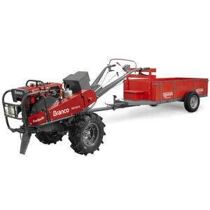 Microtrator Branco Btd 18Hp Diesel E Carreta 1.000 Kg