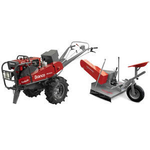 Microtrator Branco Btd 18Hp Roçadeira Traseira Agt900