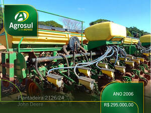 Plantadeira Com John Deere Jd 2126 24 Linhas Ano 2015