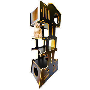 Torre Cama Arranhador Gato Gatil Brinquedo Simbah-Preto