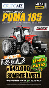 Trator Agrícola Case Puma 185 Dual Cabinado